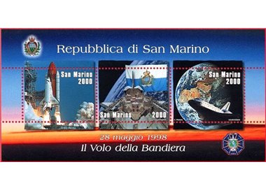 SAN MARINO 1998 The Flag in Space s/s MNH**