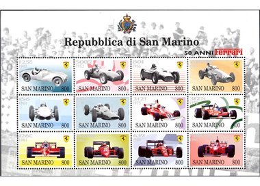 SAN MARINO 1998 50 Years of Ferrari s/s MNH**