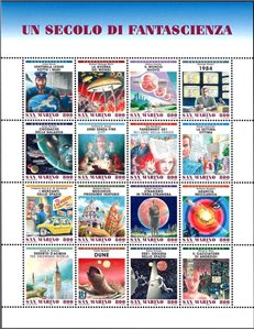 SAN MARINO 1998 A Century of Science Fiction s/s MNH**