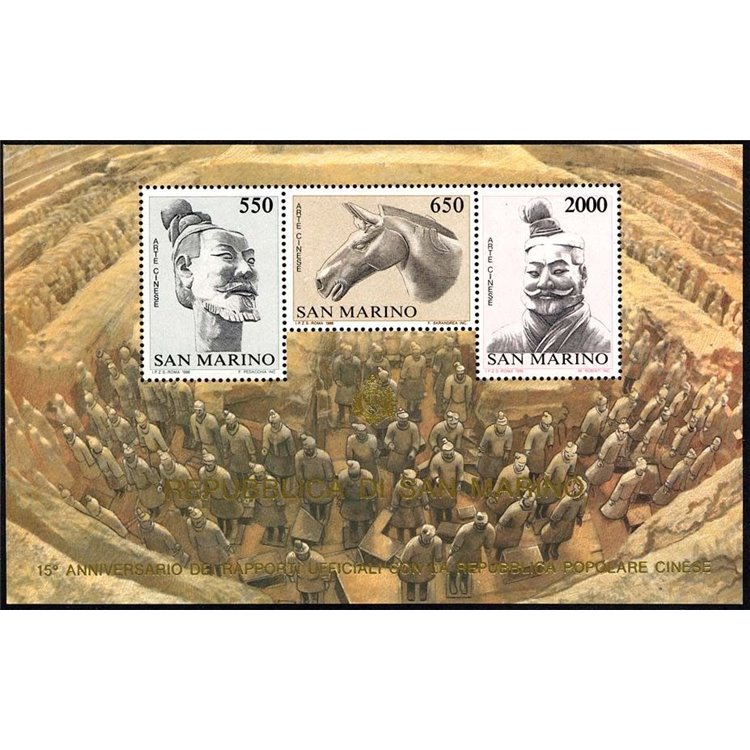 SAN MARINO 1986 Official Relations between China and San Marino s/s MNH**