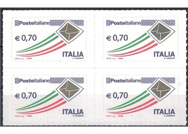 ITALY 2013 Ordinary Series € 0.70 Gold Envelope (in quartet) MNH**