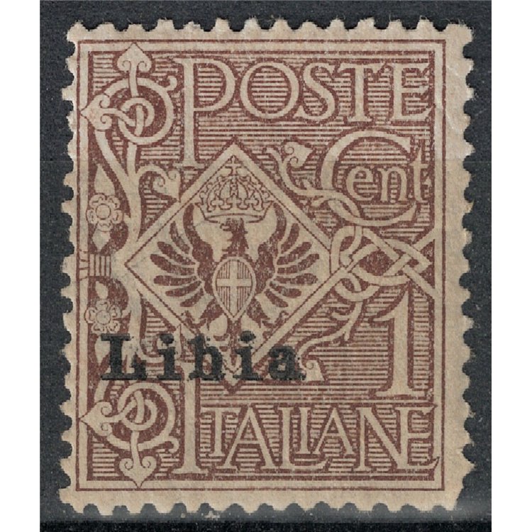 LIBIA 1912-17 1c bruno MH*