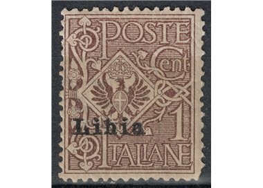 LIBYA 1912-17 1c brown MH*