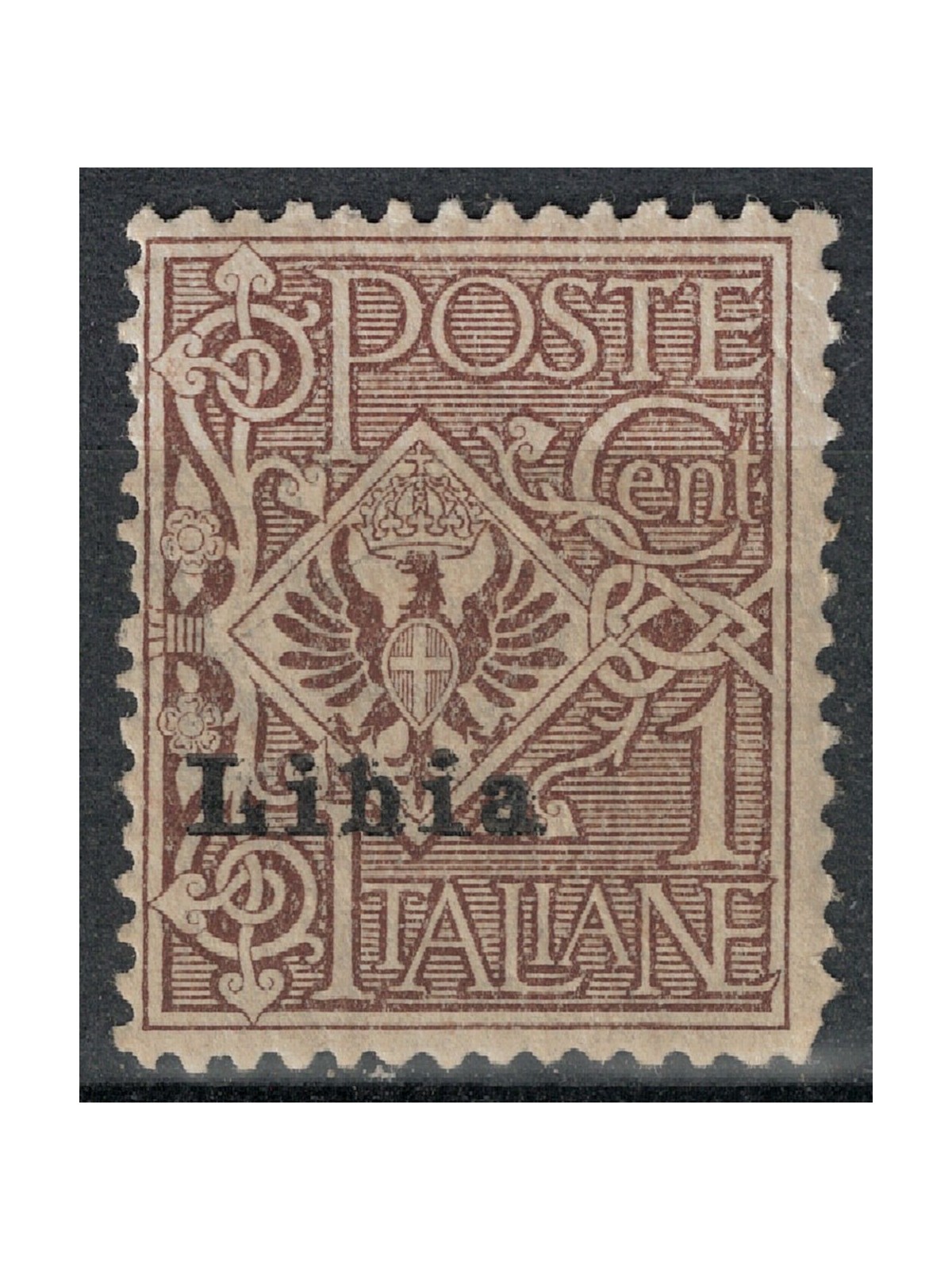 LIBYA 1912-17 1c brown MH*