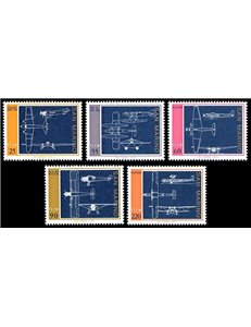 SAN MARINO 1973 Aeroplanes 5v MNH**