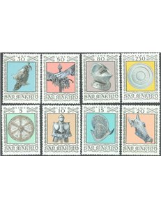 SAN MARINO 1974 Ancient Armour and Weapons 8v MNH**