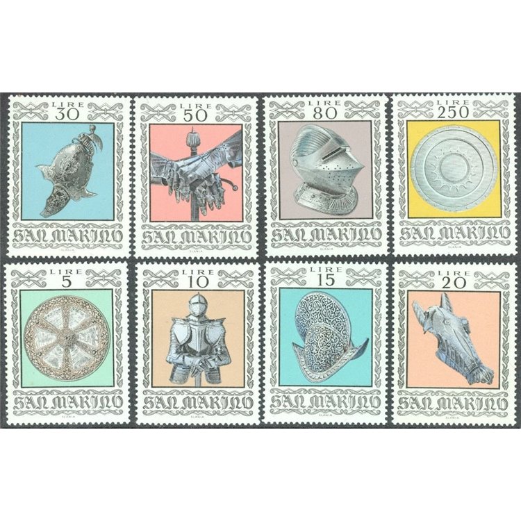SAN MARINO 1974 Armature e armi antiche 8v MNH**