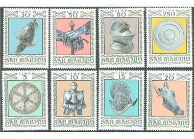 SAN MARINO 1974 Armature e armi antiche 8v MNH**