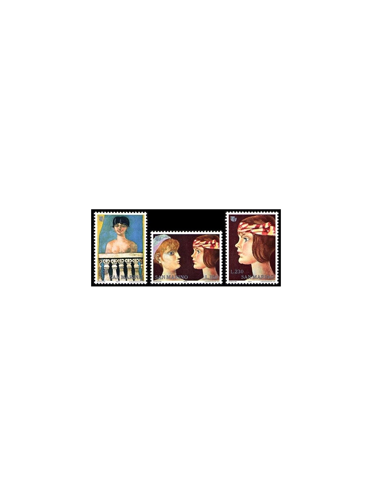SAN MARINO 1975 Anno internazionale della donna 3v MNH**