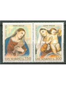 SAN MARINO 1976 Christmas 2v MNH**