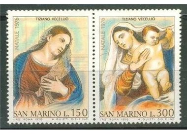 SAN MARINO 1976 Natale 2v MNH**