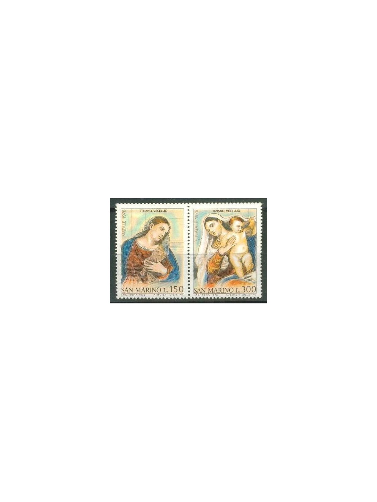 SAN MARINO 1976 Natale 2v MNH**