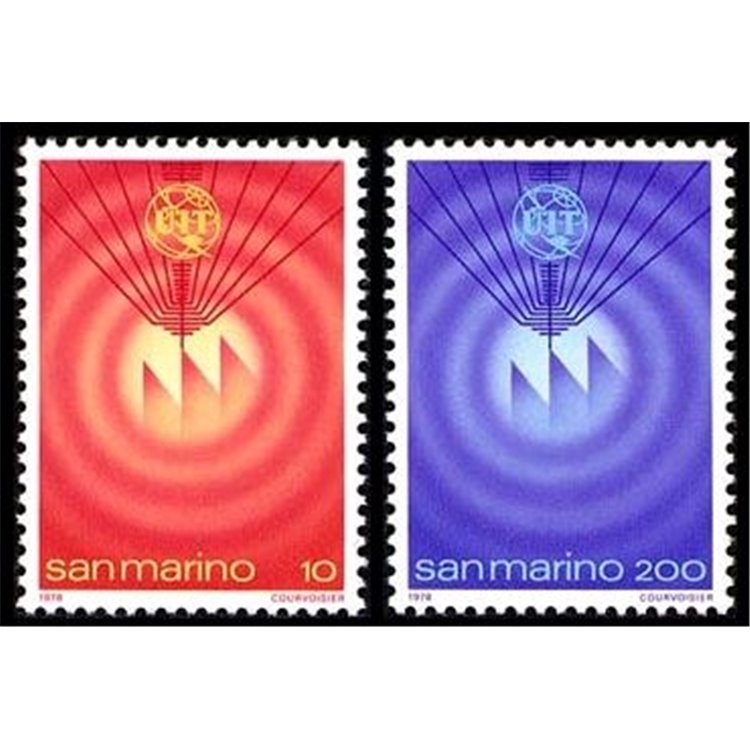 SAN MARINO 1978 Giornata delle telecomunicazioni 2v MNH**