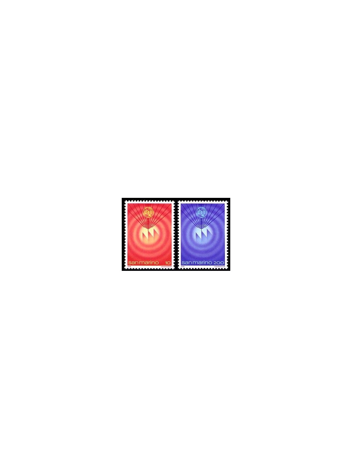 SAN MARINO 1978 Telecommunications Day 2v MNH**