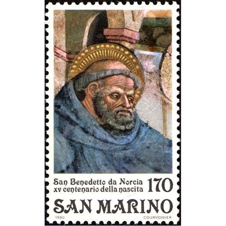 SAN MARINO 1980 Saint Benedict of Norcia MNH**