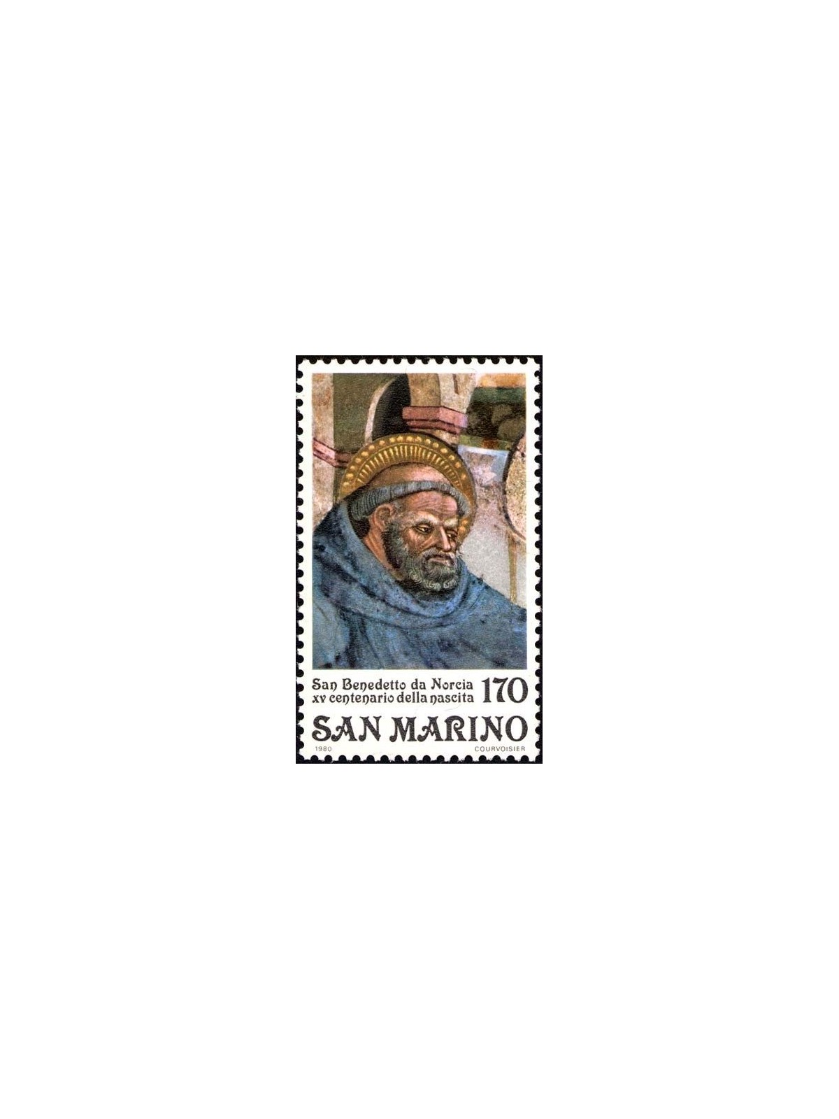 SAN MARINO 1980 Saint Benedict of Norcia MNH**