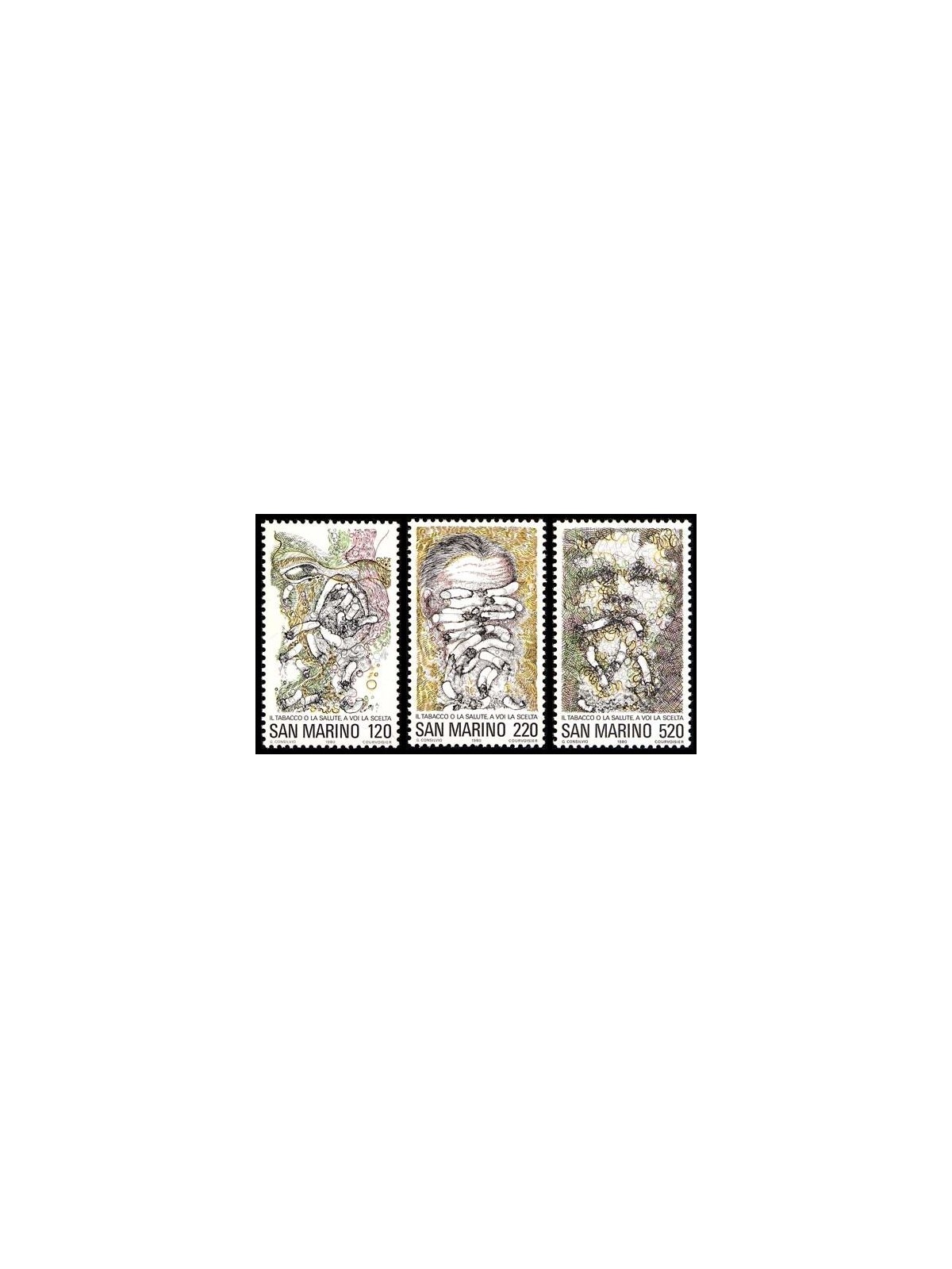 SAN MARINO 1980 World Health Day 3v MNH**