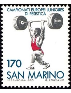 SAN MARINO 1980 Sollevamento pesi MNH**