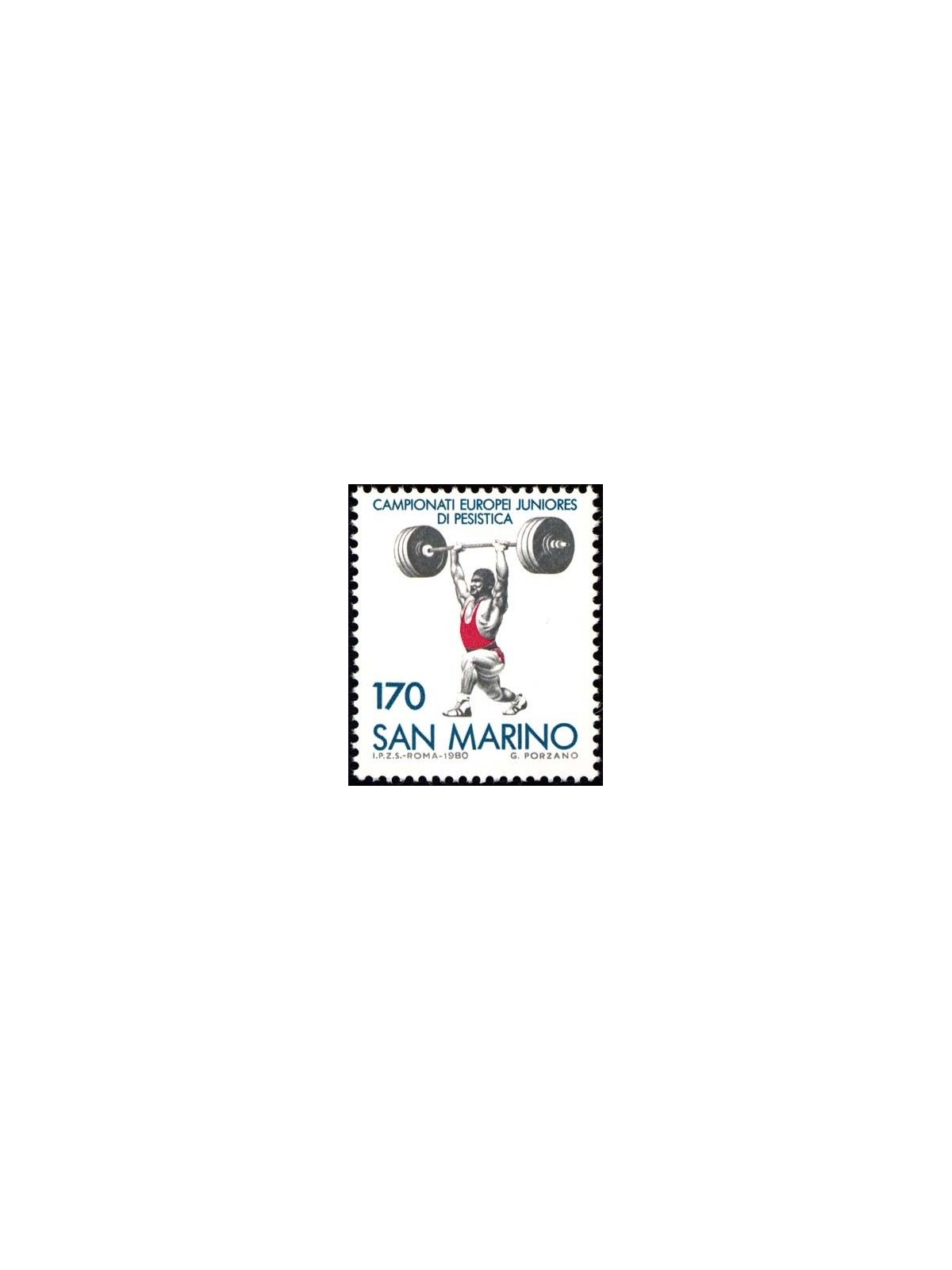 SAN MARINO 1980 Sollevamento pesi MNH**