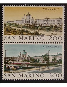 SAN MARINO 1981 Vedute di Vienna 2v MNH**
