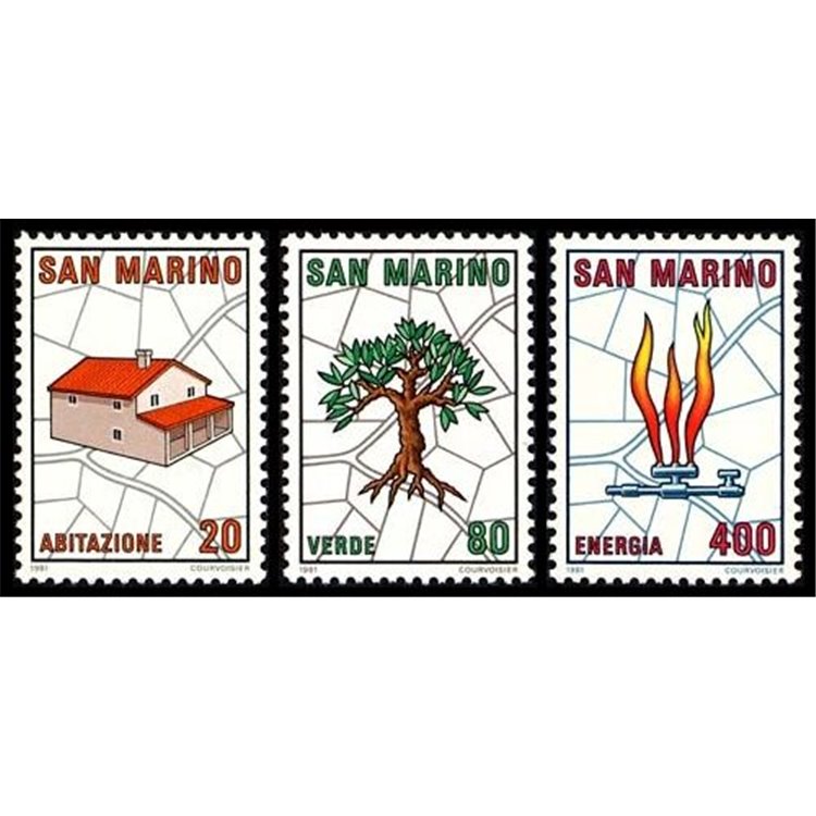 SAN MARINO 1981 Piano regolatore generale 3v MNH**