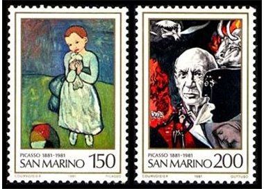 SAN MARINO 1981 Pablo Picasso 2v MNH**