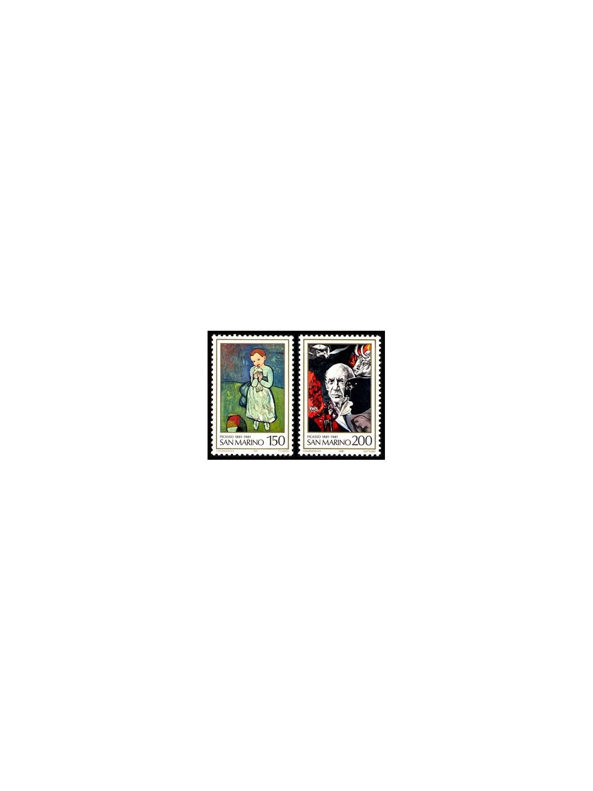 SAN MARINO 1981 Pablo Picasso 2v MNH**