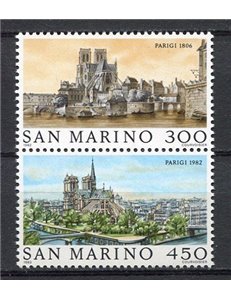 SAN MARINO 1982 Vedute di Parigi 2v MNH**