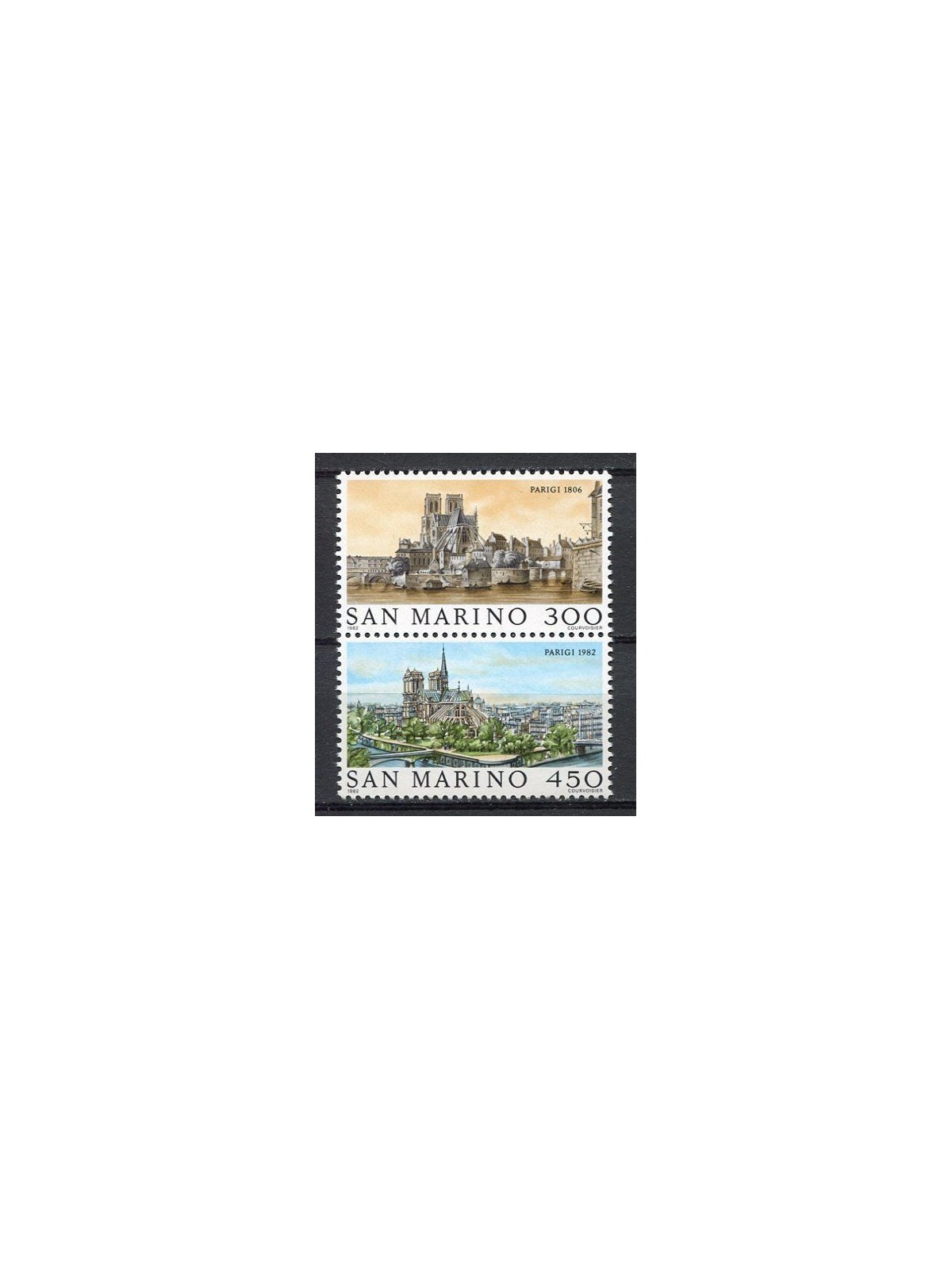 SAN MARINO 1982 Vedute di Parigi 2v MNH**