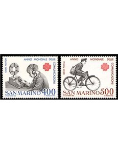 SAN MARINO 1983 Anno delle comunicazioni 2v MNH**