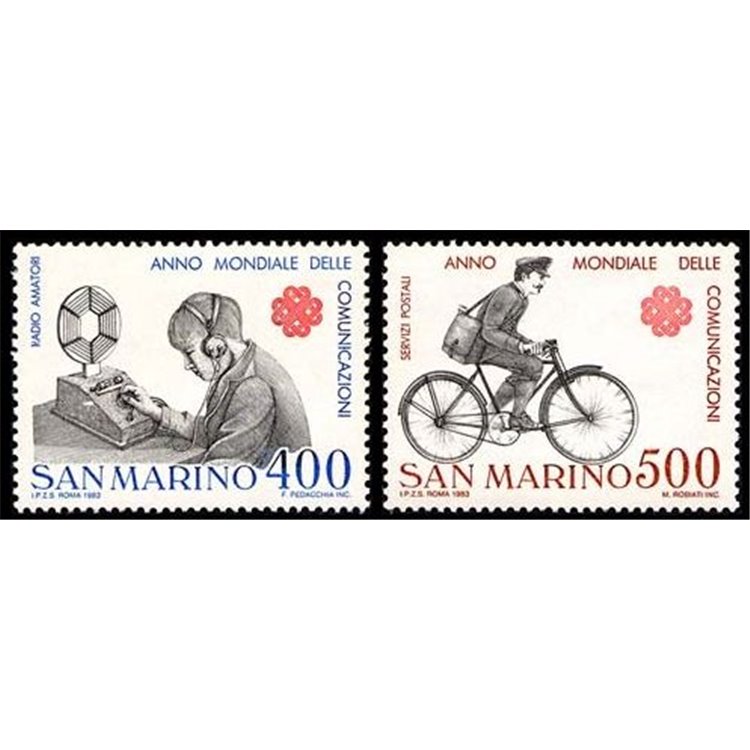 SAN MARINO 1983 Anno delle comunicazioni 2v MNH**