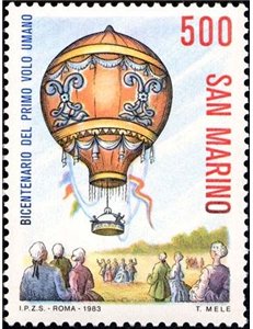 SAN MARINO 1983 Hot Air Balloon Flight MNH**