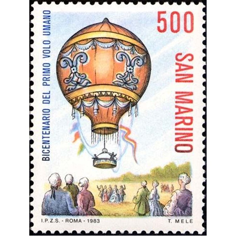 SAN MARINO 1983 Volo in mongolfiera MNH**
