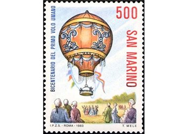 SAN MARINO 1983 Hot Air Balloon Flight MNH**