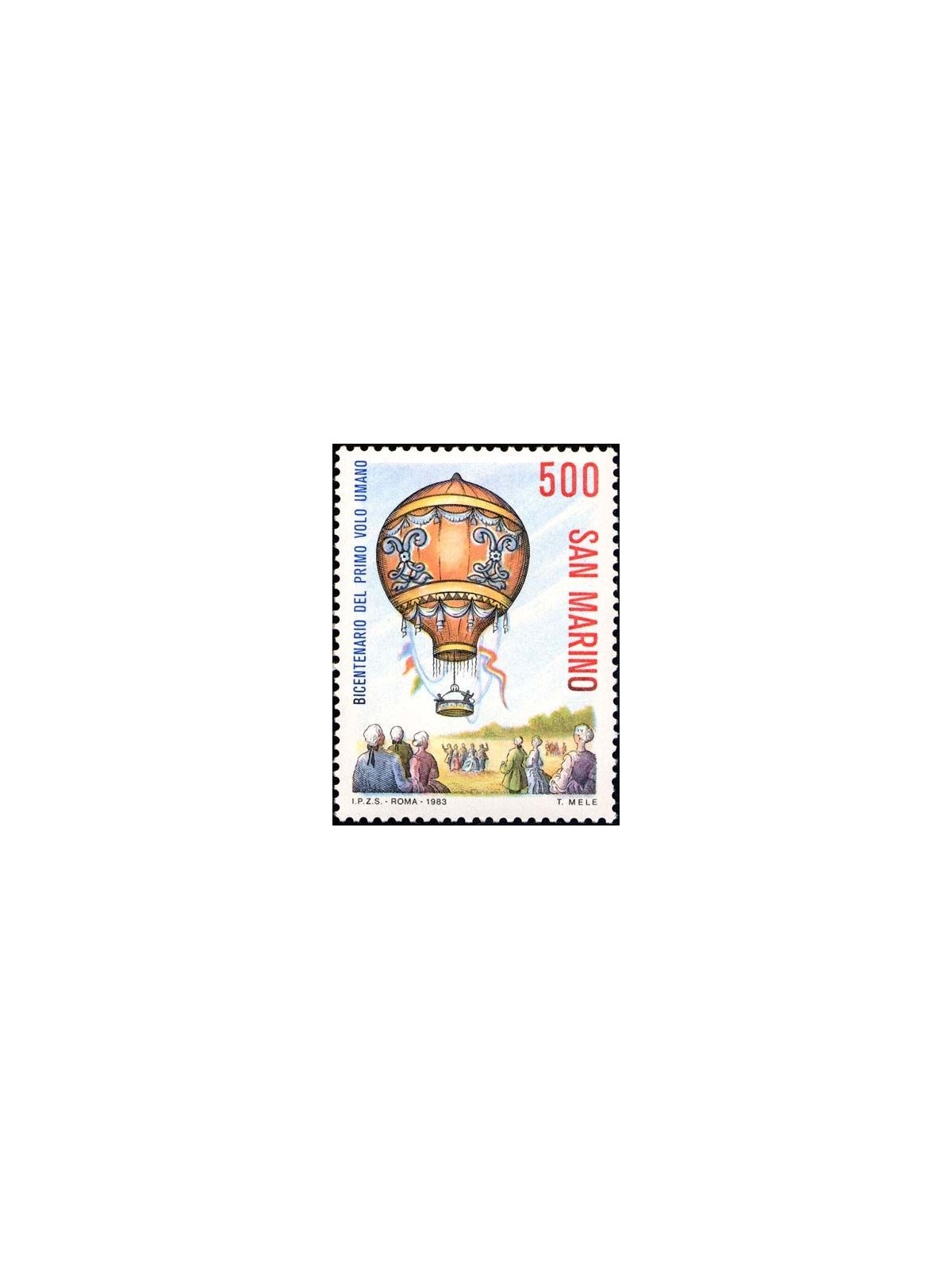 SAN MARINO 1983 Volo in mongolfiera MNH**