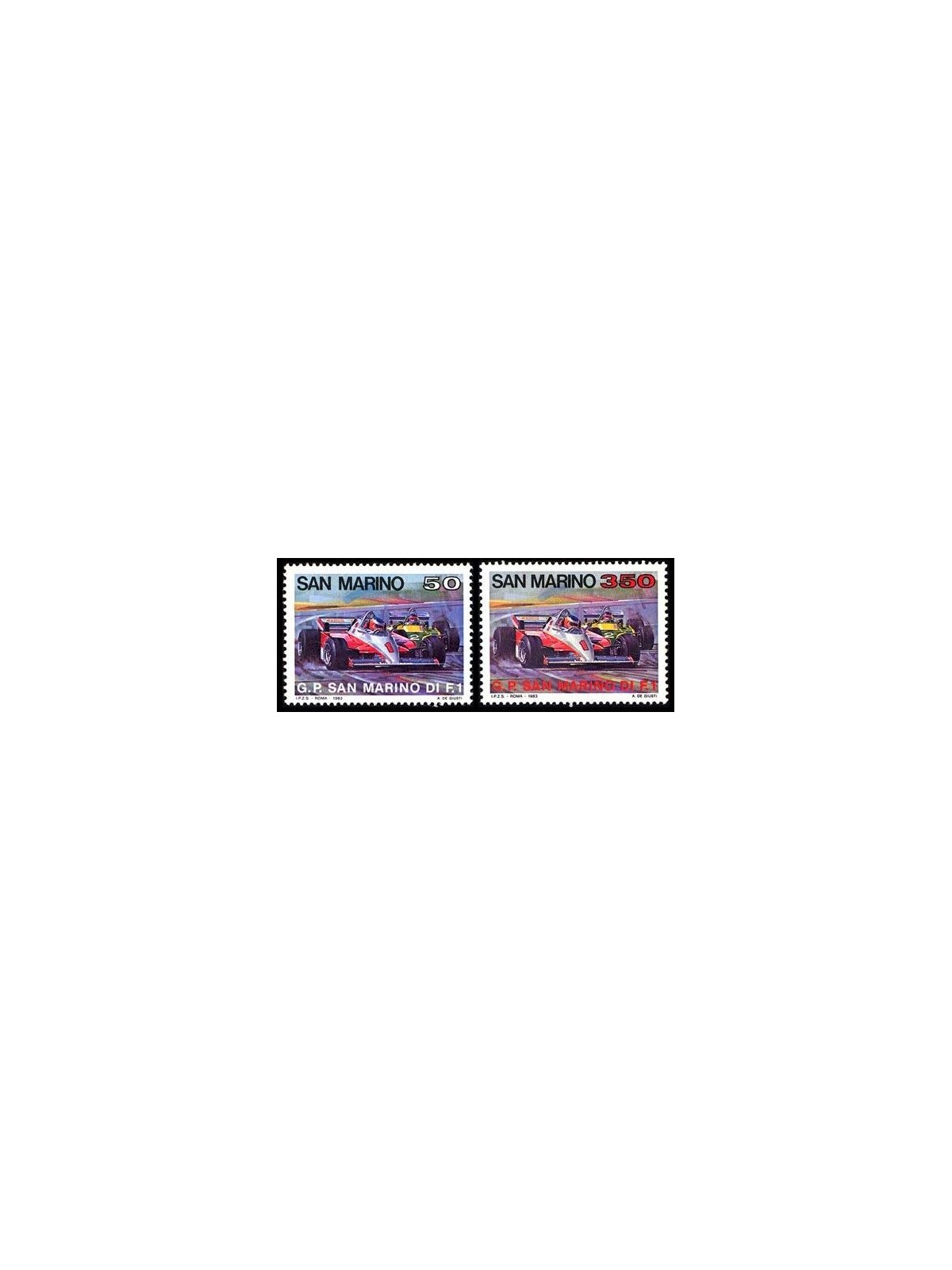SAN MARINO 1983 Formula One Grand Prix 2v MNH**
