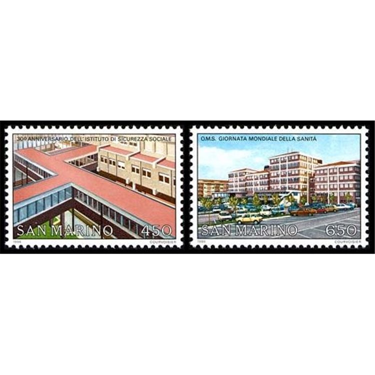 SAN MARINO 1986 Sicurezza Sociale e Sanità 2v MNH**