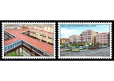 SAN MARINO 1986 Sicurezza Sociale e Sanità 2v MNH**