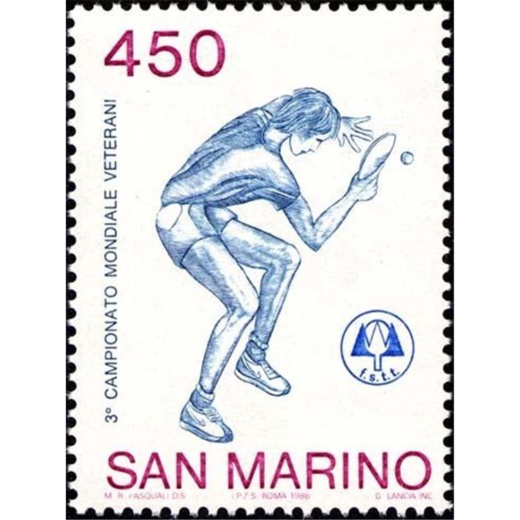 SAN MARINO 1986 Table Tennis MNH**