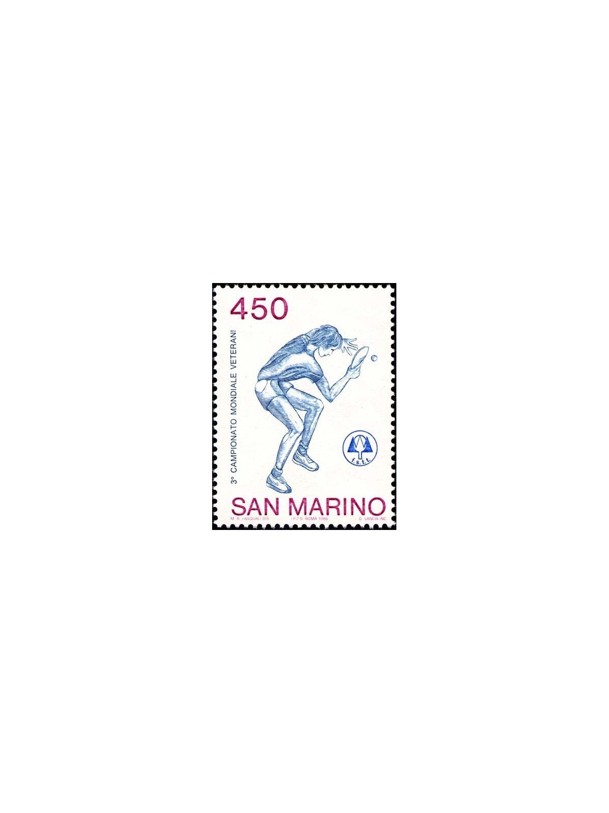 SAN MARINO 1986 Table Tennis MNH**