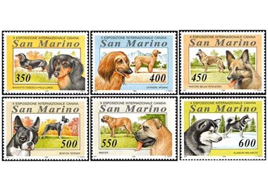 SAN MARINO 1994 International Dog Show 6v MNH**