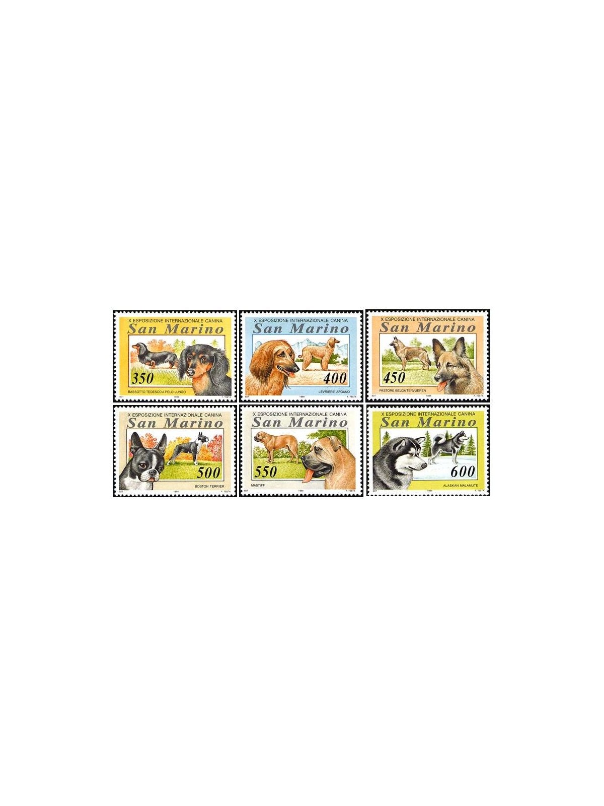 SAN MARINO 1994 Esposizione internazionale canina 6v MNH**