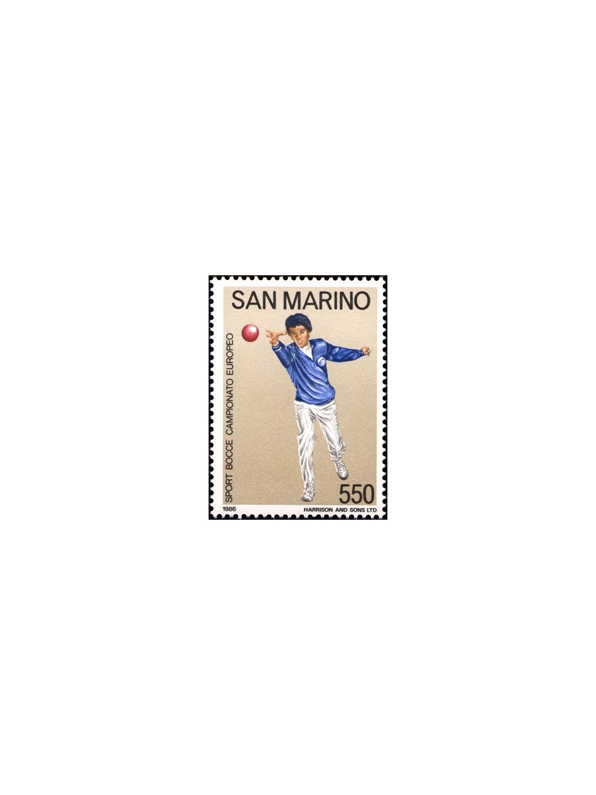 SAN MARINO 1986 Bowls Championship MNH**