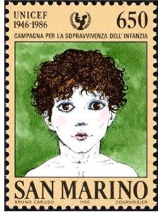 SAN MARINO 1986 Anniversario dell'unicef MNH**