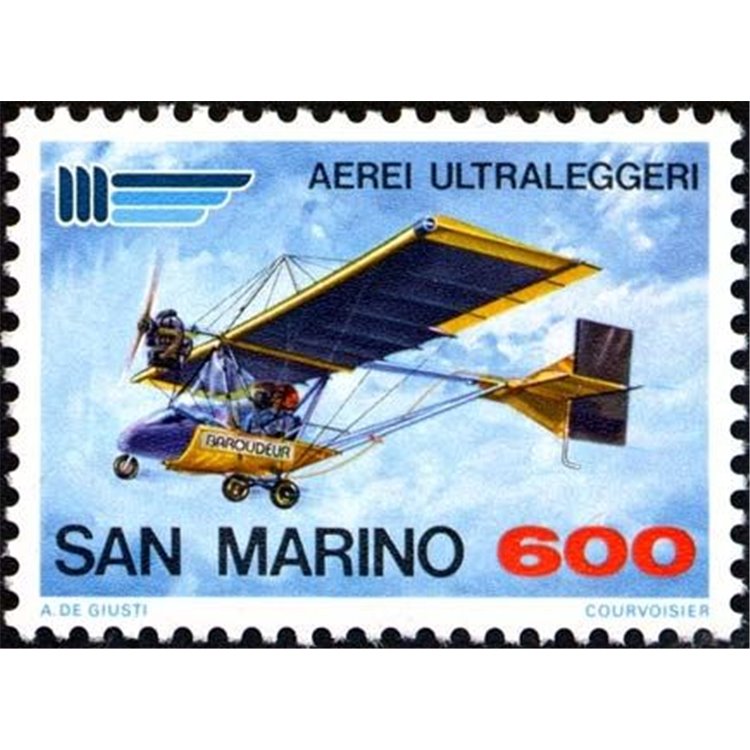 SAN MARINO 1987 Ultralight Aircraft MNH**