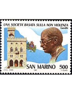 SAN MARINO 1987 Mahatma Gandhi MNH**