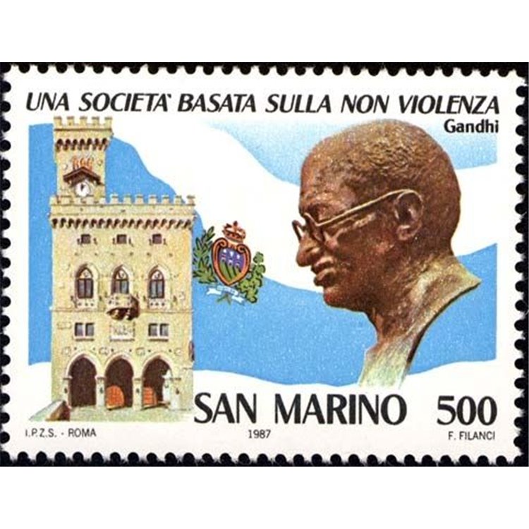 SAN MARINO 1987 Mahatma Gandhi MNH**