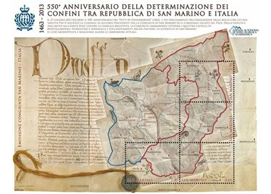 SAN MARINO 2013 Borders between San Marino and Italy s/s MNH**