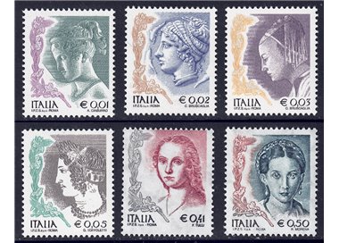 ITALIA 2003 La donna nell'arte 6v MNH**
