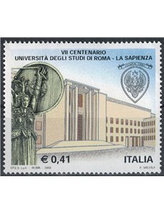 ITALY 2003 La Sapienza University MNH**